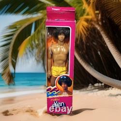 Sunsational Malibu Ken Black African-American Rooted Afro Mattel 3849 Vtg HTF