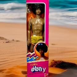 Sunsational Malibu Ken Black African-American Rooted Afro Mattel 3849 Vtg HTF