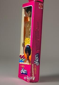 Sunsational Malibu Ken Black African-American Rooted Afro Mattel 3849 Vtg HTF