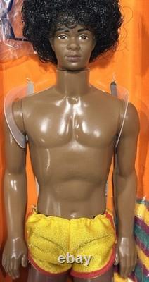 Sunsational Malibu Ken Black African-American Rooted Afro Mattel 3849 Vtg HTF