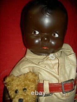 Super RARE, American Character Petite black PUGGY composition doll, all original