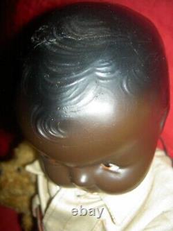 Super RARE, American Character Petite black PUGGY composition doll, all original