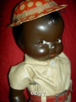 Super RARE, American Character Petite black PUGGY composition doll, all original
