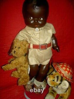 Super RARE, American Character Petite black PUGGY composition doll, all original