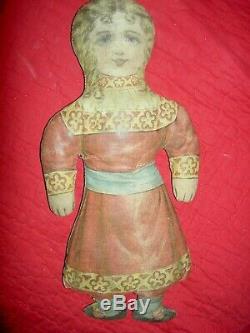 Super RARE early BLACK & WHITE ethnic cloth dolls TWO-dolls-in-ONE (excellent)