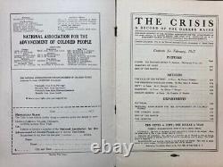THE CRISISFebruary 1917Vintage NAACP Historic African American Black Magazine