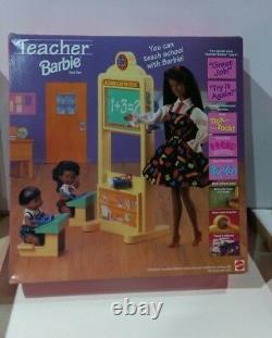 Teacher AA Barbie Doll Set #13915 Never Removed from Box 1995 Mattel BLACK