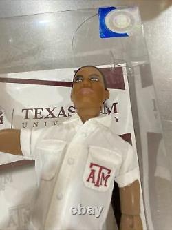 Texas A & M University Cheerleader Barbie Ken Doll Black AA AFRICAN AMERICAN tw