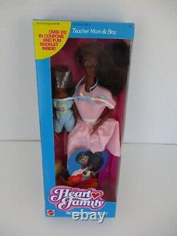 The Heart Family School Time Fun Mom and Boy African American Steffie Doll NRFB