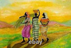 The Long Walk Home, an African American, Black Art Print by Kathleen Wilson