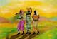 The Long Walk Home, an African American, Black Art Print by Kathleen Wilson