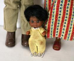 The Sunshine HAPPY Family 1973 African American black doll set Mattel