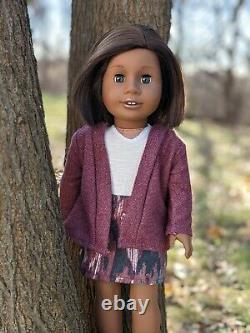 Thema Custom African American Girl Doll OOAK Short Brown Hair Hazel Eyes Addy