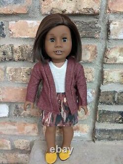 Thema Custom African American Girl Doll OOAK Short Brown Hair Hazel Eyes Addy