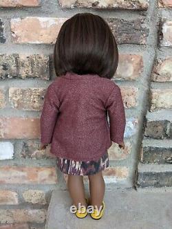 Thema Custom African American Girl Doll OOAK Short Brown Hair Hazel Eyes Addy