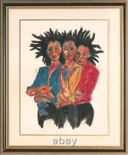 Three Sisters, an African American, Black Art Print by Brenda Singletary