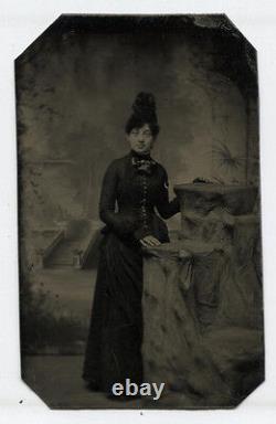 Tintype, African American Woman With Mile High Hair Do