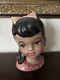 Topline Japan Black/African American Girl Lady Head Vase 50/423 Vintage