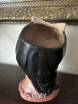 Topline Japan Black/African American Girl Lady Head Vase 50/423 Vintage