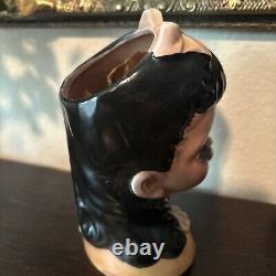 Topline Japan Black/African American Girl Lady Head Vase 50/423 Vintage