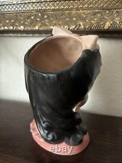 Topline Japan Black/African American Girl Lady Head Vase 50/423 Vintage
