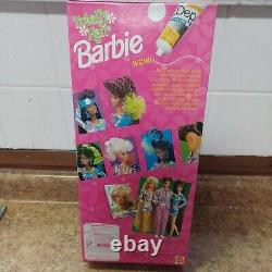 Totally Hair Barbie 1991 Dress & Earrings Dep Black AA Long Hair Doll NRFB