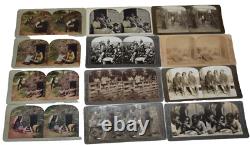 Twelve African American Black Southern Stereoview Vintage Photographs B&W Color