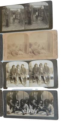 Twelve African American Black Southern Stereoview Vintage Photographs B&W Color