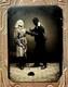Unusual 1/6 1/4 Tintype Photo 1860s Antique Black African American Creepy Rare