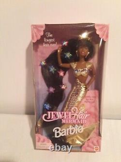 VERY RARE 1995 Jewel Hair Mermaid Barbie Rare African American Barbie