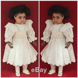 VERY RARE EXCEPTIONAL 14 inch Steiner A 7 Mulotto Brown-Complexion Antique Doll