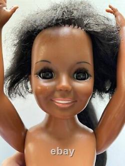 VINTAGE 1968 IDEAL Black Chrissy Doll HAIR GROWS 18inch AFRICAN AMERICAN Chrissy