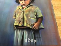 VINTAGE 1971 willie welch original pastel AFRICAN AMERICAN BLACK ARTIST