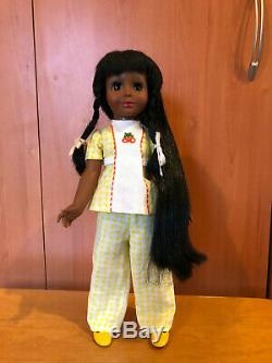 VINTAGE 1976 IDEAL 16 BLACK/AA CRISSY DOLL TARA in ORIGINAL OUTFIT