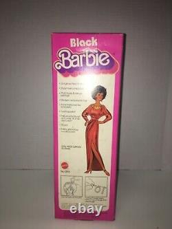 VINTAGE 1979 FIRST Black Barbie Doll Disco Afro Red Dress Mattel 1293