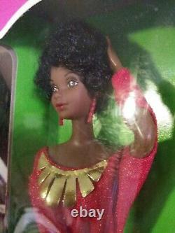 VINTAGE 1979 FIRST Black Barbie Doll Disco Afro Red Dress Mattel 1293 NEW NRFB