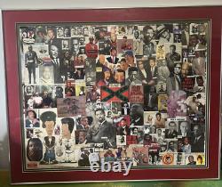 VINTAGE AFRICAN AMERICAN ART COLLAGE 80s 90s History Black Power Men Hip Hop Rap