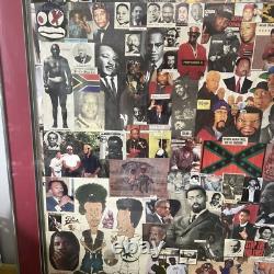 VINTAGE AFRICAN AMERICAN ART COLLAGE 80s 90s History Black Power Men Hip Hop Rap