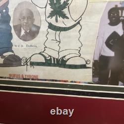 VINTAGE AFRICAN AMERICAN ART COLLAGE 80s 90s History Black Power Men Hip Hop Rap