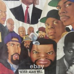 VINTAGE AFRICAN AMERICAN ART COLLAGE 80s 90s History Black Power Men Hip Hop Rap