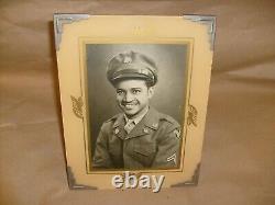 VINTAGE AFRICAN AMERICAN BLACK WW2 Bomber Squadron. USAAF AAF FRAMED PHOTO