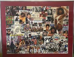 VINTAGE AFRICAN AMERICAN FINE ART COLLAGE 1990s 1980s History Black Power Ali