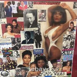 VINTAGE AFRICAN AMERICAN FINE ART COLLAGE 1990s 1980s History Black Power Ali
