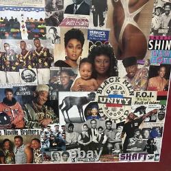 VINTAGE AFRICAN AMERICAN FINE ART COLLAGE 1990s 1980s History Black Power Ali