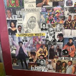 VINTAGE AFRICAN AMERICAN FINE ART COLLAGE 1990s 1980s History Black Power Ali