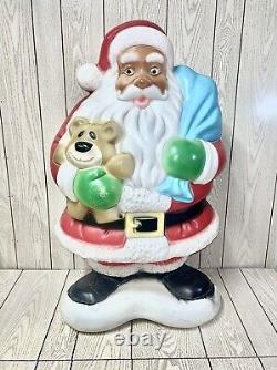 VINTAGE EMPIRE 38.5 African American Black Santa Claus Blow Mold Only Listing