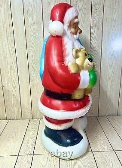 VINTAGE EMPIRE 38.5 African American Black Santa Claus Blow Mold Only Listing