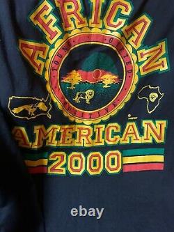 VINTAGE Egyptian Black African American 1990 T-shirt Men's Sz Large USA 50/50