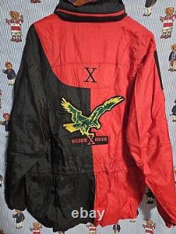 VINTAGE Malcolm X College AACA HBCU Jacket Men's XL Black African American 90s