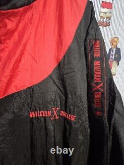 VINTAGE Malcolm X College AACA HBCU Jacket Men's XL Black African American 90s